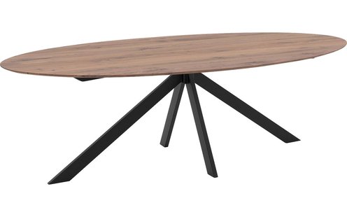 Goossens Excellent Eettafel Ferris Piramide Poot, Ovaal 260 x 130 cm