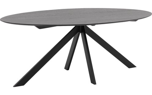 Goossens Excellent Eettafel Ferris Piramide Poot, Ovaal 180 x 110 cm