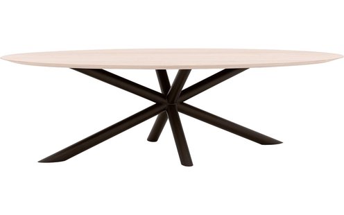 Goossens Excellent Eettafel Gs-1302, Ovaal 220 x 120 cm