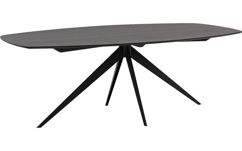 Goossens Excellent Eettafel Floyd, Semi ovaal 180 x 100 cm