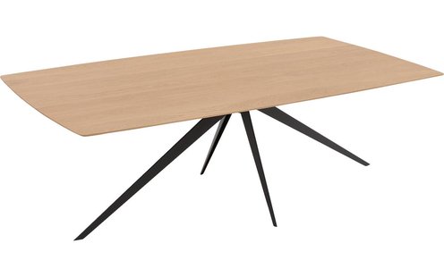 Goossens Excellent Eettafel Floyd, Semi rechthoekig 200 x 100 cm