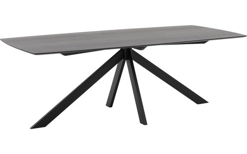 Goossens Excellent Eettafel Floyd, Semi rechthoekig 220 x 100 cm