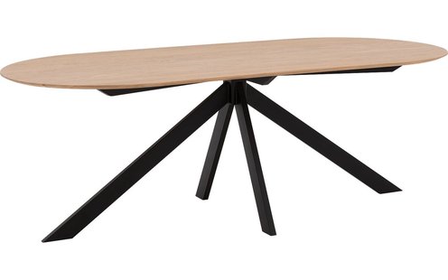 Goossens Excellent Eettafel Floyd, Semi rond 220 x 100 cm