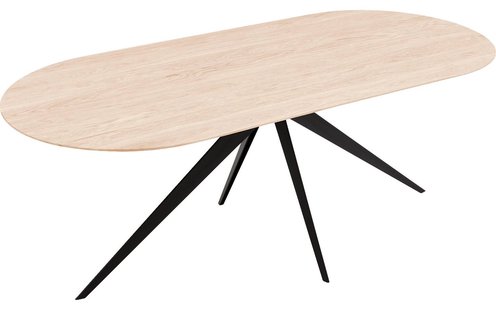 Goossens Excellent Eettafel Floyd, Semi rond 180 x 100 cm