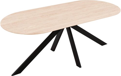 Goossens Excellent Eettafel Floyd, Semi rond 180 x 100 cm