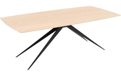 Goossens Excellent Eettafel Floyd, Semi rechthoekig 220 x 100 cm