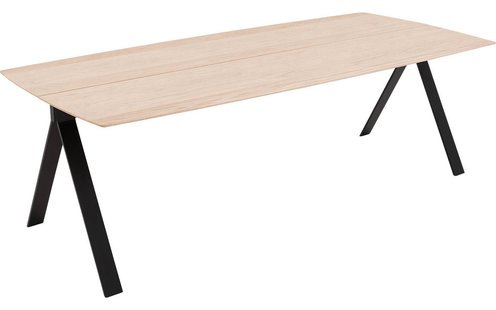 Goossens Excellent Eettafel Floyd, Semi rechthoekig 300 x 100 cm met split Goossens Excellent Eettafel Floyd, Semi rechthoekig 300 x 100 cm met split