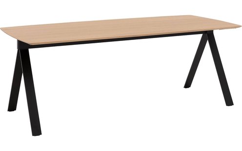 Goossens Excellent Eettafel Floyd, Semi rechthoekig 300 x 100 cm