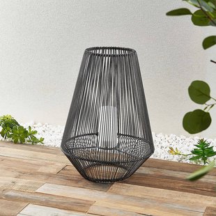 Lindby Kaati LED solar-lantaarn, rotanoptiek 37 cm Lindby Kaati LED solar-lantaarn, rotanoptiek 37 cm