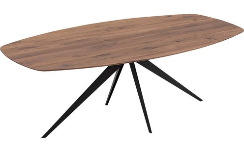 Goossens Excellent Eettafel Floyd, Semi ovaal 220 x 120 cm