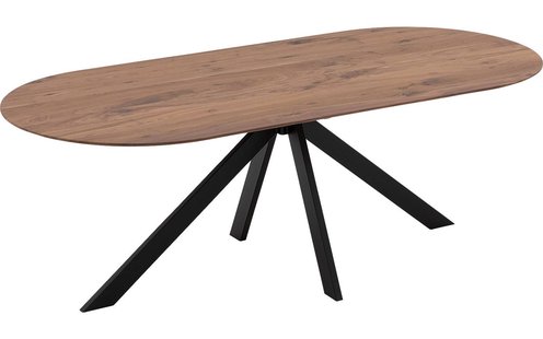 Goossens Excellent Eettafel Floyd, Semi rond 180 x 100 cm