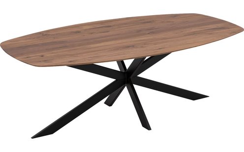 Goossens Excellent Eettafel Floyd, Semi ovaal 260 x 120 cm