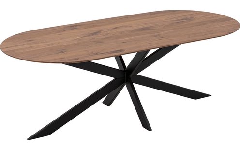 Goossens Excellent Eettafel Floyd, Semi rond 180 x 100 cm