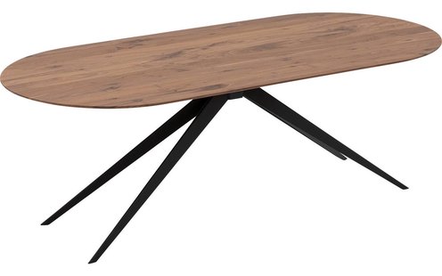 Goossens Excellent Eettafel Floyd, Semi rond 240 x 100 cm