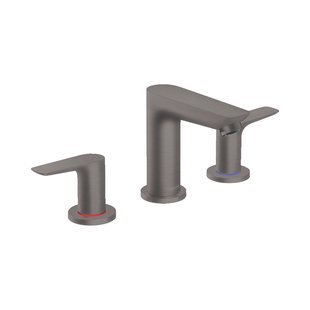 Wastafelmengkraan Talis E HansGrohe 3-Gats Met Trekwaste Geborsteld Zwart Chroom