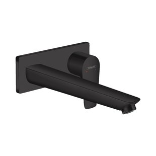 Wastafelmengkraan Talis E HansGrohe Afdekset Uitloop 22.5 cm en Afvoerplug Mat Zwart