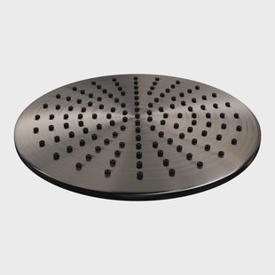 Regendoucheset Opbouw Brauer Gunmetal Carving 30 cm Thermostatisch met Staaf Handdouche Geborsteld Gunmetal