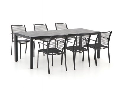 Apple Bee Hawaii/Menzano 220cm dining tuinset 7-delig stapelbaar - Laagste prijsgarantie!
