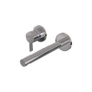 Inbouw Wastafelmengkraan Brauer Chrome Edition Coldstart Rechte Uitloop Halfronde Hendel Links Chroom Met Rozetten