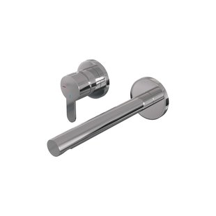 Inbouw Wastafelmengkraan Brauer Chrome Edition Coldstart Rechte Uitloop Korte Platte Hendel Links Chroom Met Rozetten