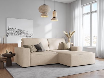 Hoekbank Carlo rechts ribstof | Milo Casa