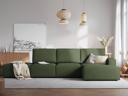 4.5-zitshoekbank Carlo rechts ribstof | Milo Casa