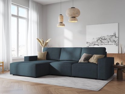 3.5-zitshoekbank Carlo links ribstof | Milo Casa