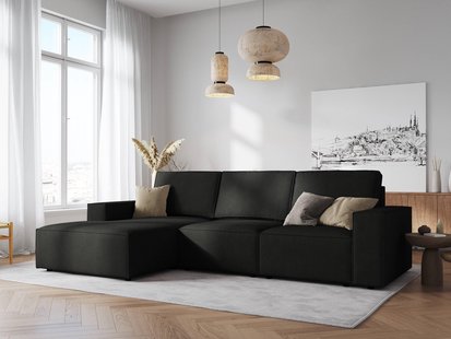 3.5-zitshoekbank Carlo links ribstof | Milo Casa