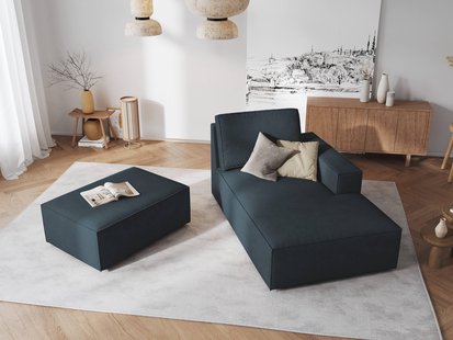 Chaise Longue Carlo rechts ribstof | Milo Casa