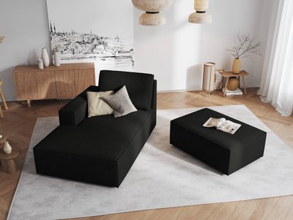 Chaise Longue Carlo links ribstof | Milo Casa