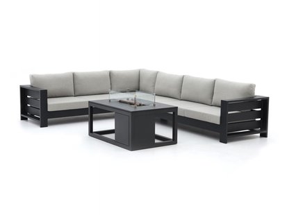 Bellagio Avolo/Cosiraw 120cm hoek loungeset met vuurtafel 3-delig links - Laagste prijsgarantie!