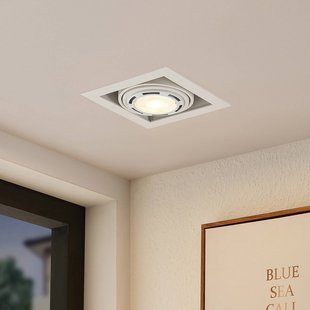 Arcchio Yasna inbouwlamp, 1-lamp, wit