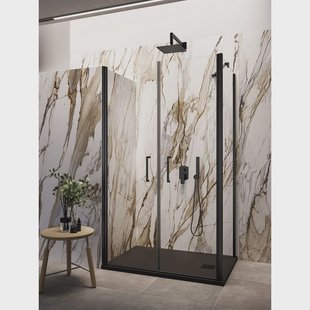 Douchecabine Lacus Giglio Evo Saloon 2 Helder Glas Zwart (alle maten)