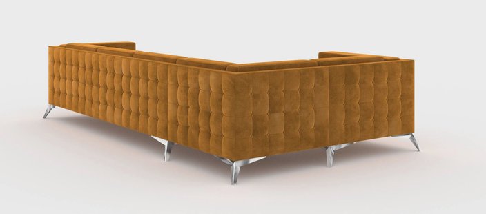 4-zitshoekbank Gusto rechts velvet | Ropez