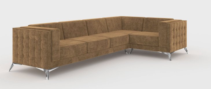4-zitshoekbank Gusto rechts velvet | Ropez