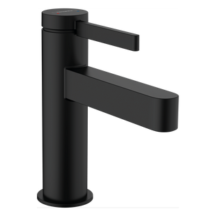 Wastafelmengkraan Finoris HansGrohe Eengreeps 100 met Push-Open Afvoer Mat Zwart