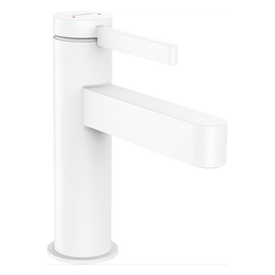 Wastafelmengkraan Finoris HansGrohe Eengreeps 100 met Push-Open Afvoer Mat Wit