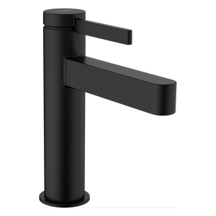 Wastafelmengkraan Finoris HansGrohe Eengreeps 110 CoolStart met PushOpen Waste Mat Zwart