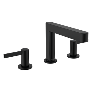 Wastafelmengkraan Finoris HansGrohe 3-gats 110 met Push-Open Waste Mat Zwart