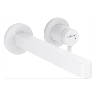 Wastafelmengkraan Inbouw Finoris HansGrohe 2-gats 228 MM Voorsprong Met Afvoerplug Mat Wit