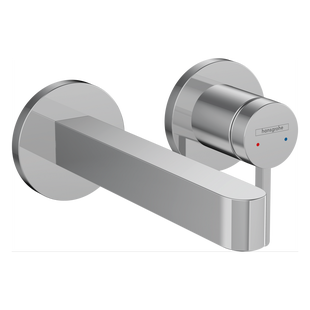 Wastafelmengkraan Inbouw Finoris HansGrohe 2-gats 168 MM Voorsprong Met Afvoerplug Chroom