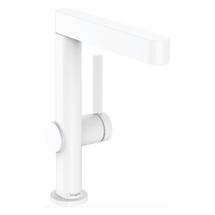 Wastafelmengkraan Finoris HansGrohe Eengreeps 230 Draaibare Uitloop Met PushOpen Waste Mat Wit