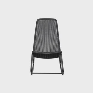 WOOOD Tom Schommelstoel Buiten - Rattan - Zwart - 97x51x95