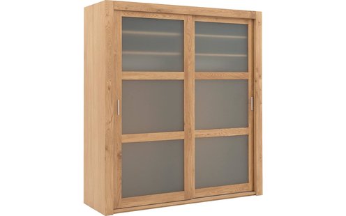 Goossens Excellent Kledingkast Duo, 200 cm breed, 223 cm hoog, 2 x 3 glaspaneel schuifdeuren