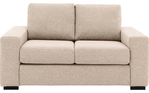 Goossens Bank Lucca wit, stof, 2-zits, stijlvol landelijk