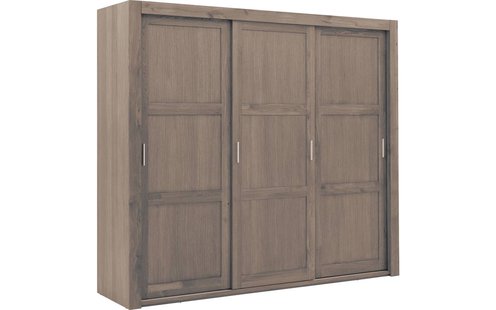 Goossens Excellent Kledingkast Duo, 248 cm breed, 223 cm hoog, 3 x 3 houtpaneel schuifdeuren