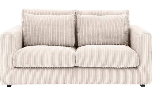 Goossens Bank Ravenia beige, stof, 2-zits, stijlvol landelijk