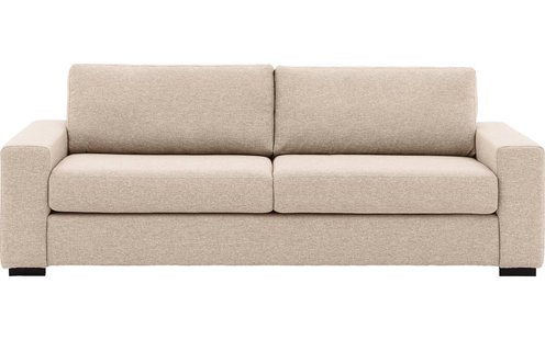 Goossens Bank Lucca wit, stof, 3-zits, stijlvol landelijk