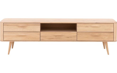 Goossens Tv Meubel Bjarte, 5 laden 1 open vak 180 cm breed