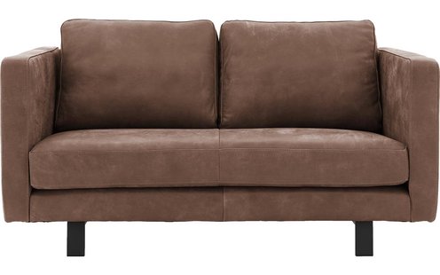 Goossens Excellent Bank Nuance bruin, leer, 2,5-zits, urban industrieel